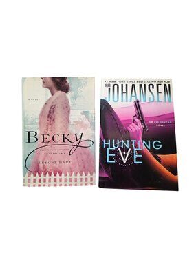 Two Thriller Hardcover Books Becky & Hunting Eve